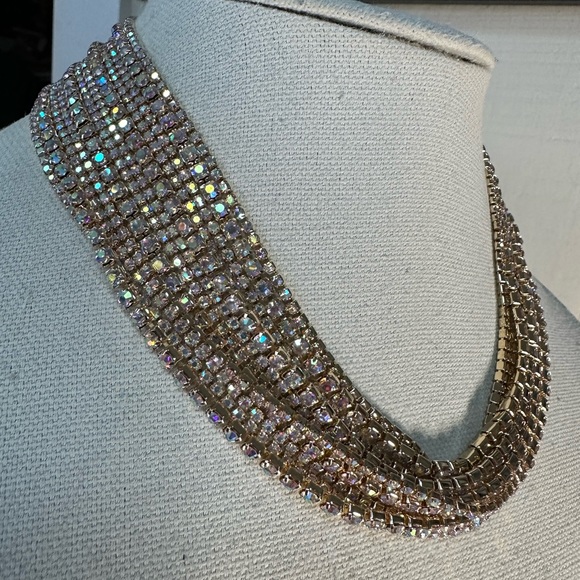Sparkly multi chain rhinestone necklace - Picture 3 of 6